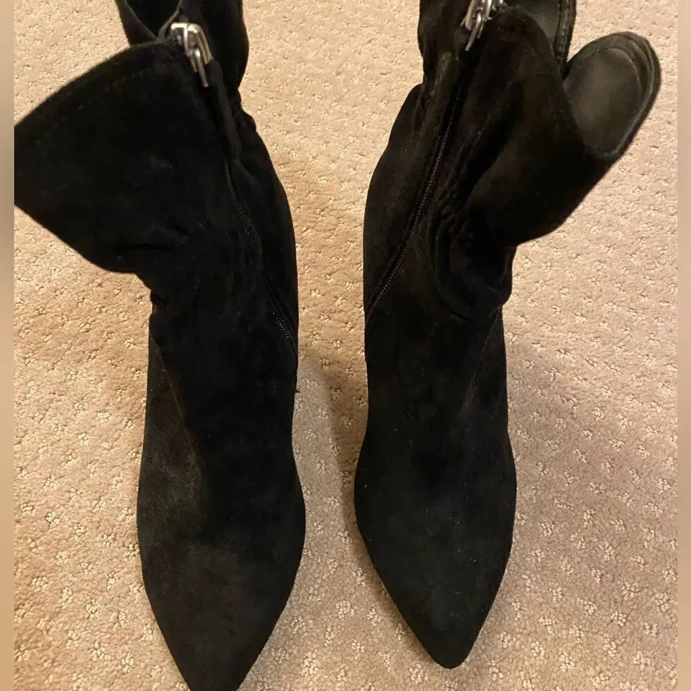 Scoop Black Suede Ankle Boots – Size 7 – NWOT - Picture 1 of 4